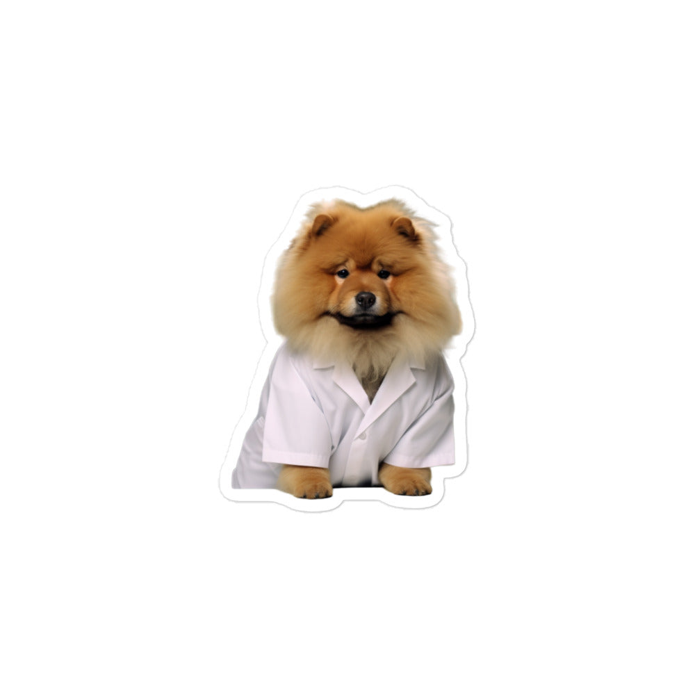 Chow Chow Pharmacist Sticker - Stickerfy.ai