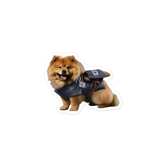 Chow Chow Mail Carrier Sticker - Stickerfy.ai
