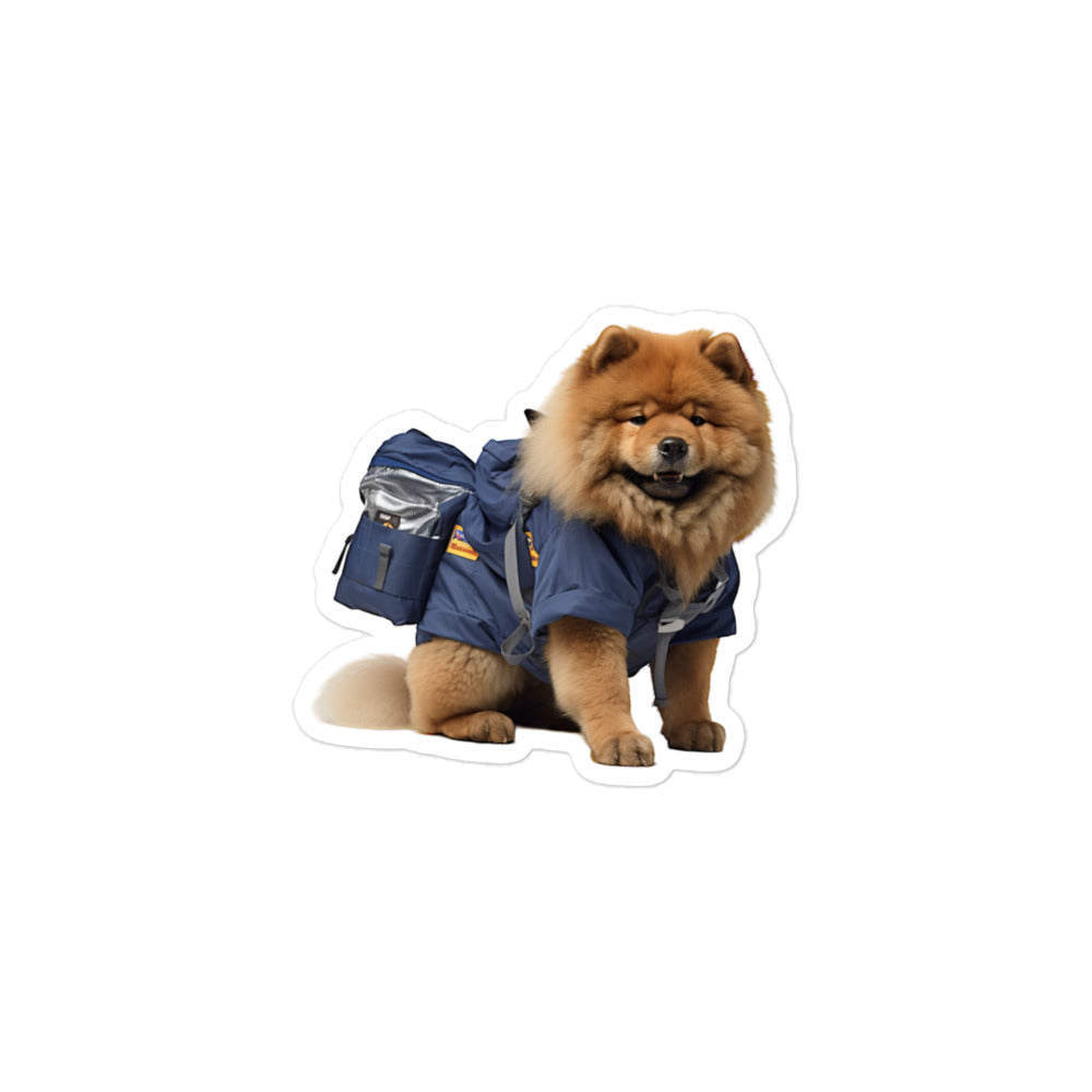 Chow Chow Mail Carrier Sticker - Stickerfy.ai