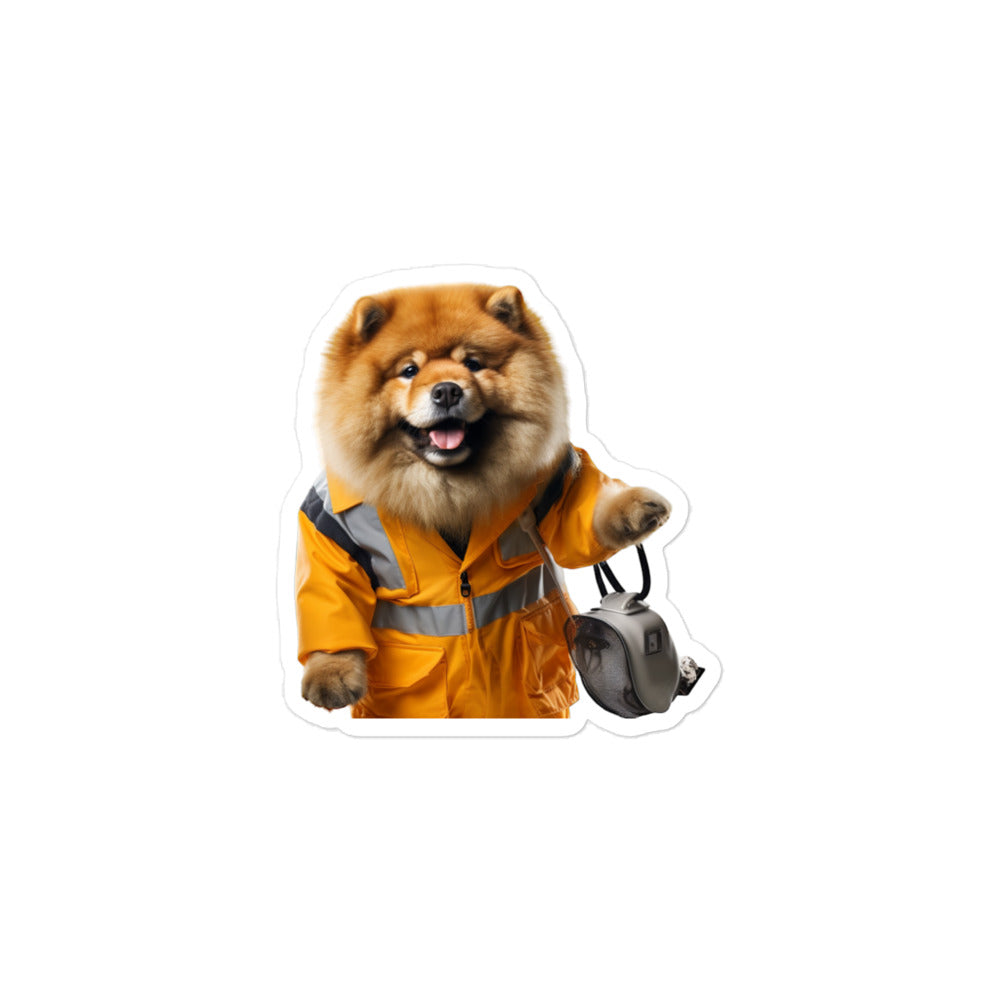 Chow Chow Janitor Sticker - Stickerfy.ai