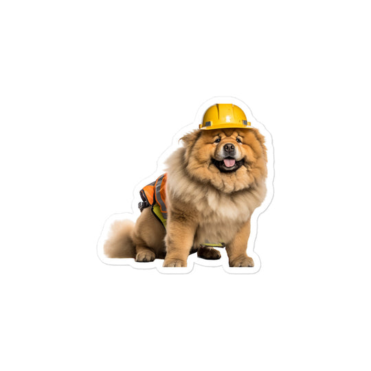 Chow Chow Contractor Sticker - Stickerfy.ai