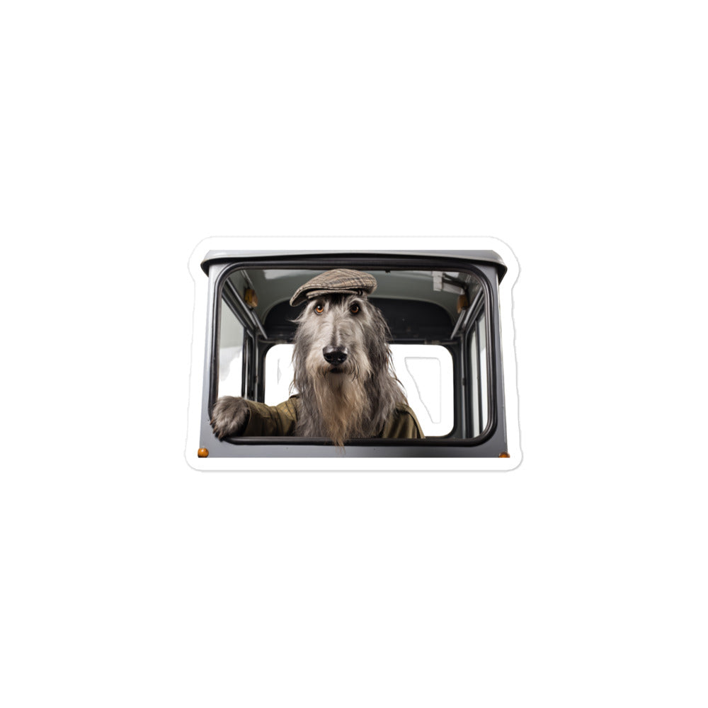 Scottish Deerhound Transit Operator Sticker - Stickerfy.ai