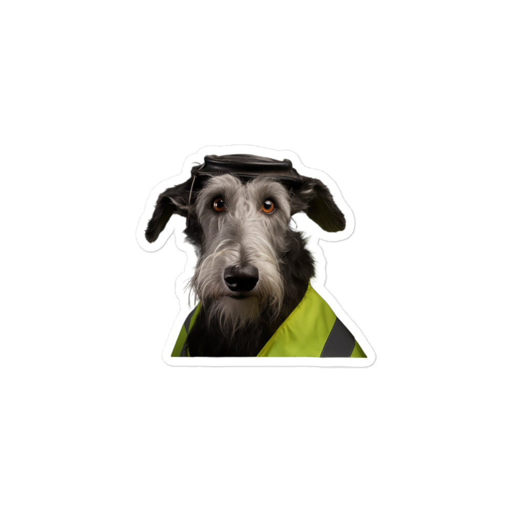 Scottish Deerhound Transit Operator Sticker - Stickerfy.ai