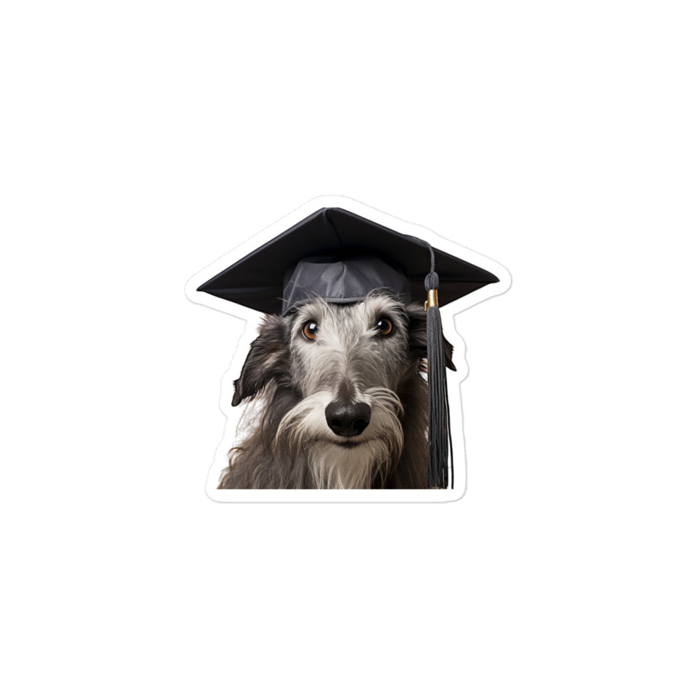 Scottish Deerhound Student Sticker - Stickerfy.ai