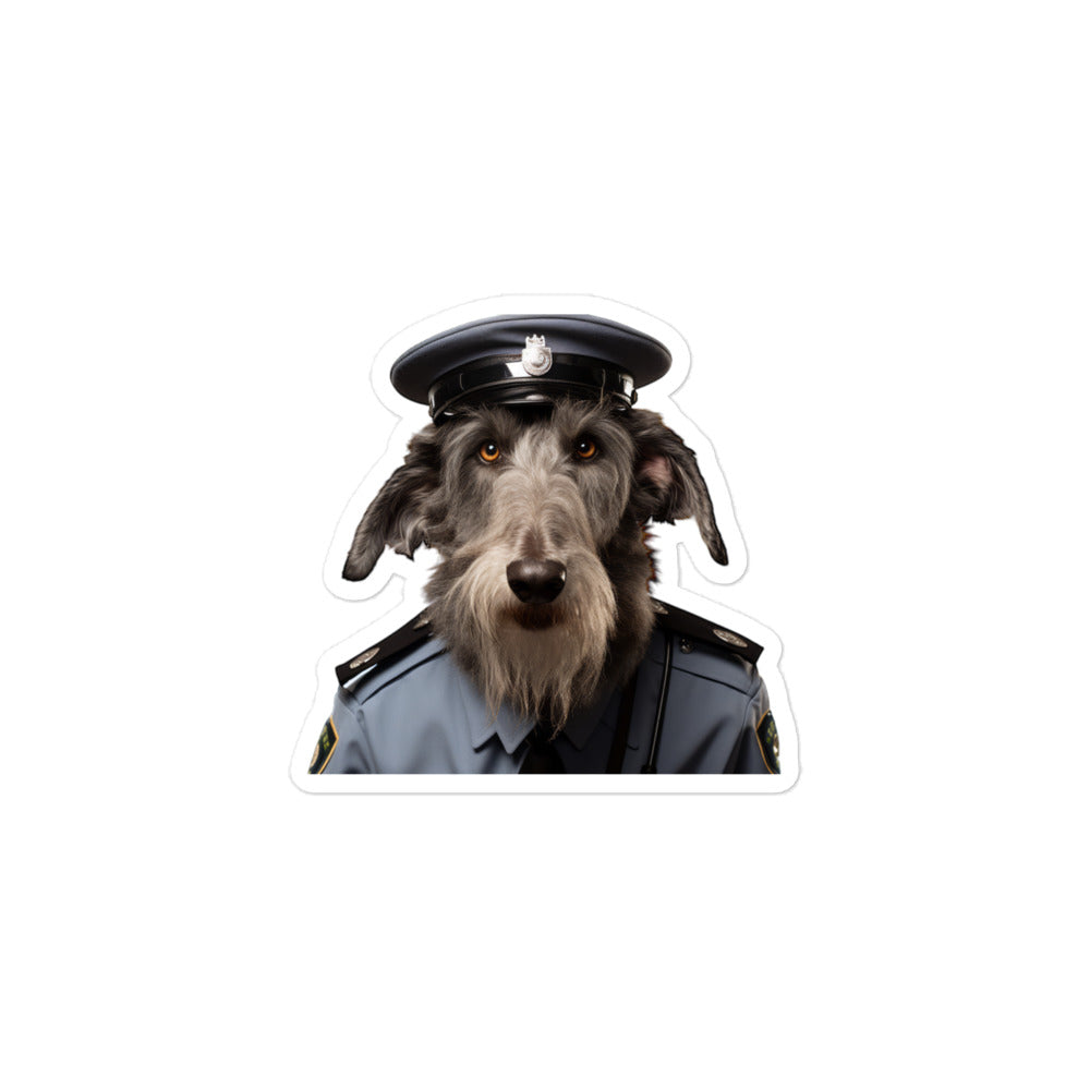 Scottish Deerhound Security Officer Sticker - Stickerfy.ai