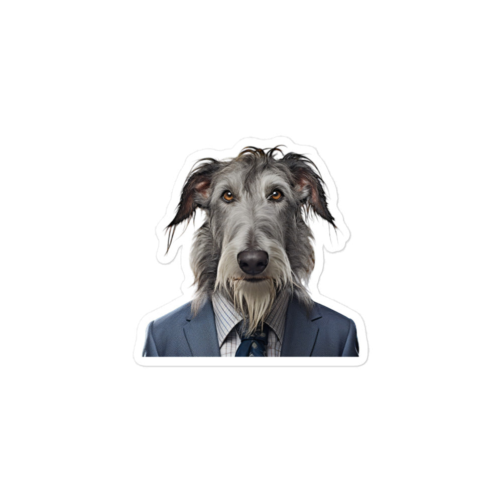 Scottish Deerhound Sales Consultant Sticker - Stickerfy.ai