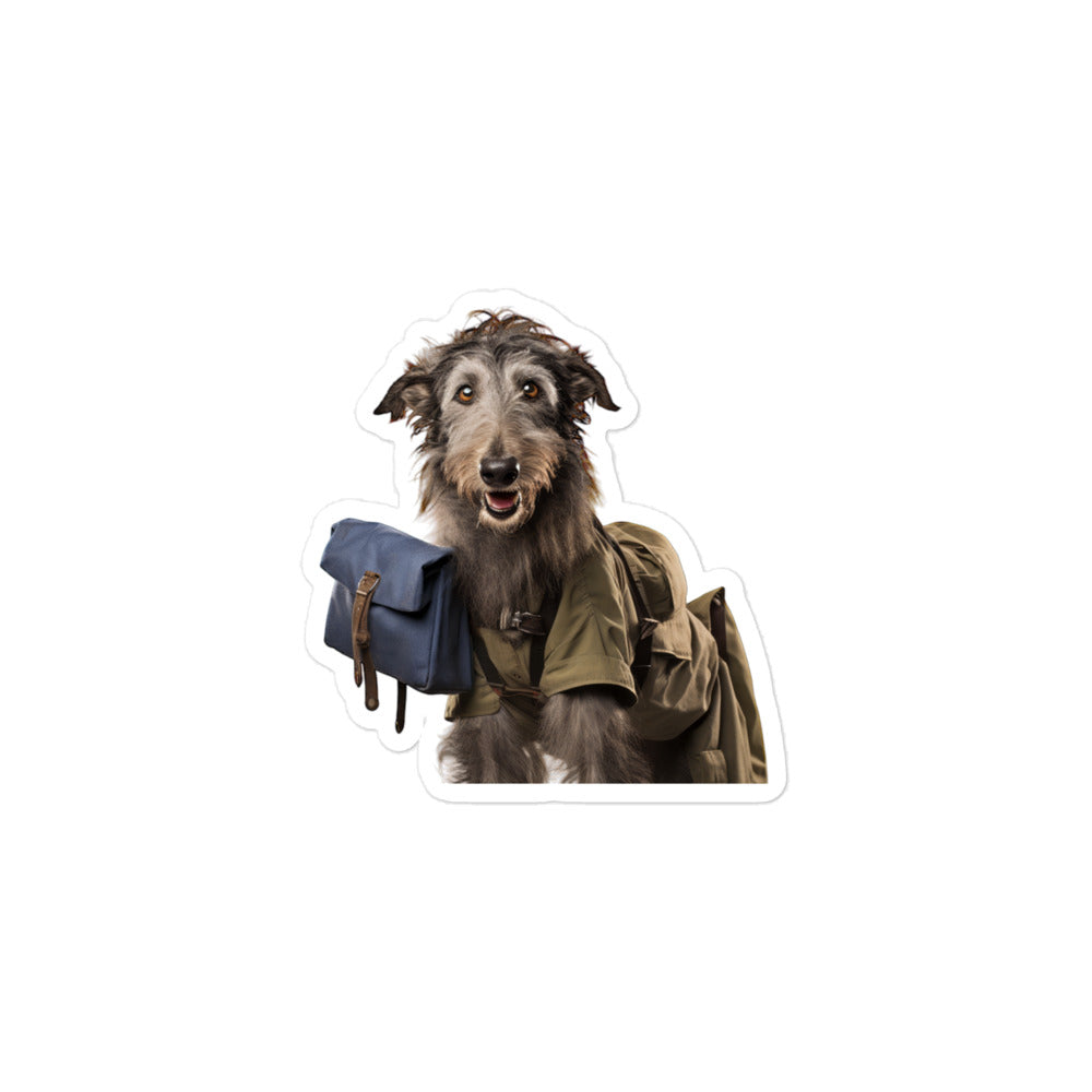 Scottish Deerhound Mail Carrier Sticker - Stickerfy.ai