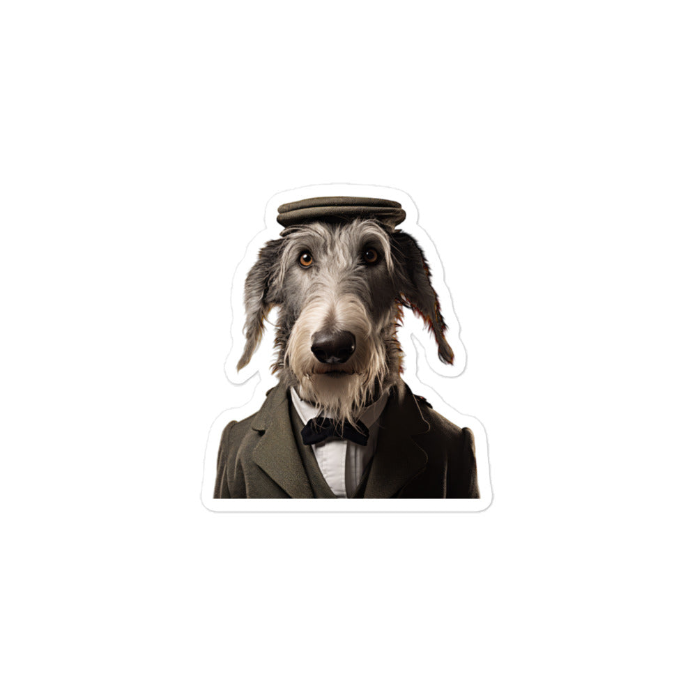 Scottish Deerhound Hotel Staff Sticker - Stickerfy.ai