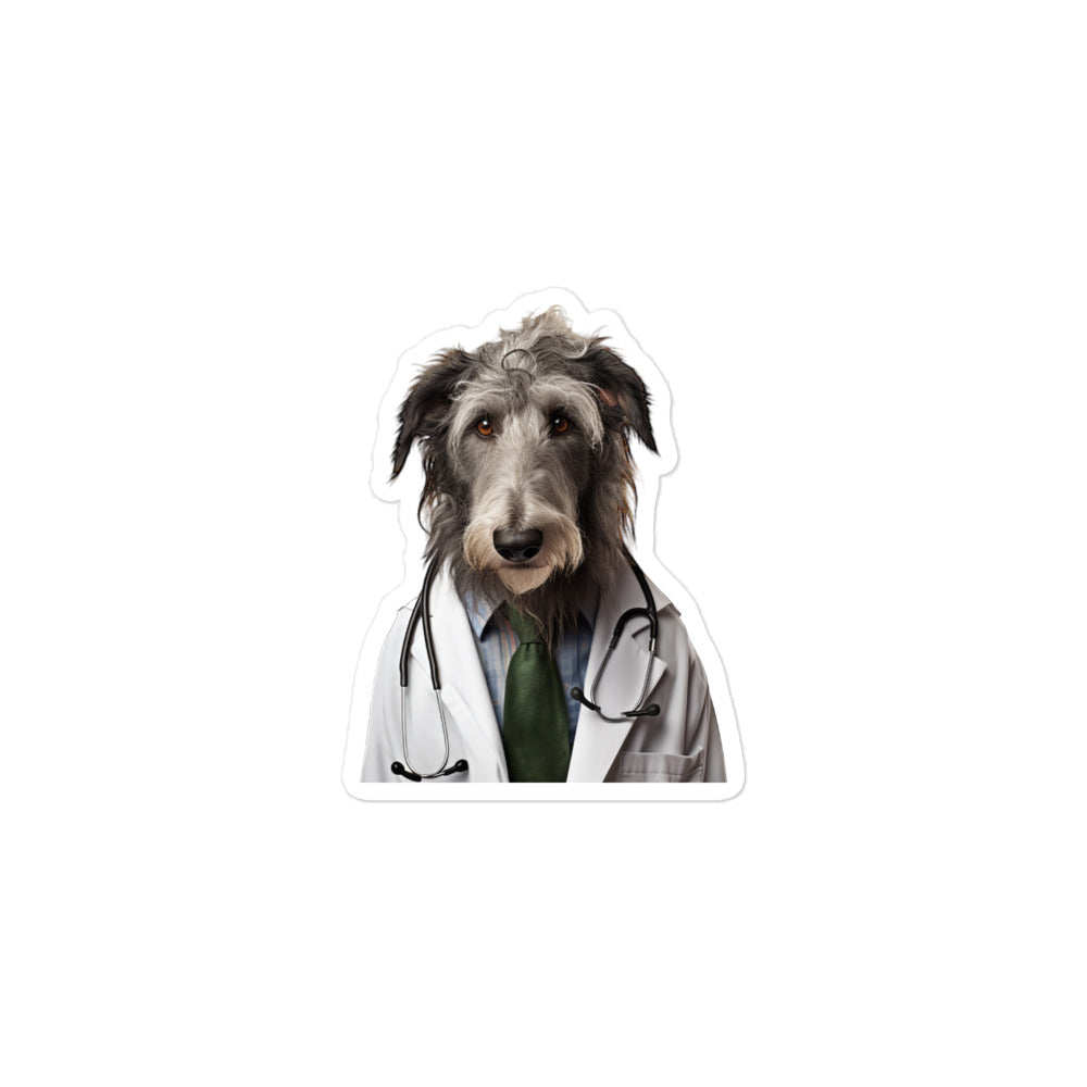 Scottish Deerhound Doctor Sticker - Stickerfy.ai