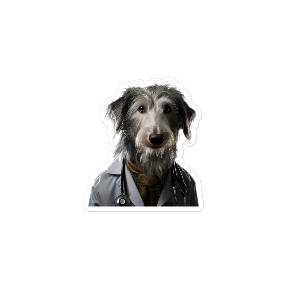 Scottish Deerhound Doctor Sticker - Stickerfy.ai