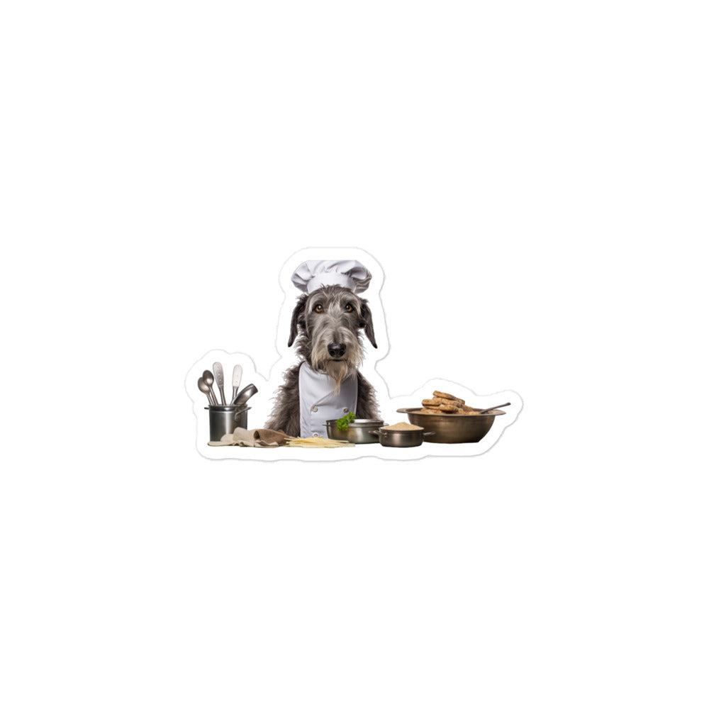 Scottish Deerhound Chef Sticker - Stickerfy.ai
