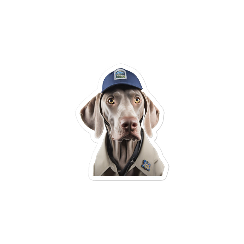 Weimaraner Transit Operator Sticker - Stickerfy.ai
