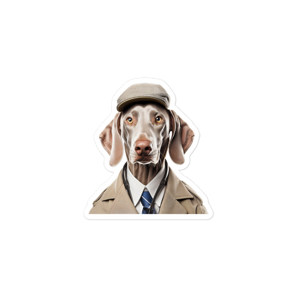 Weimaraner Transit Operator Sticker - Stickerfy.ai