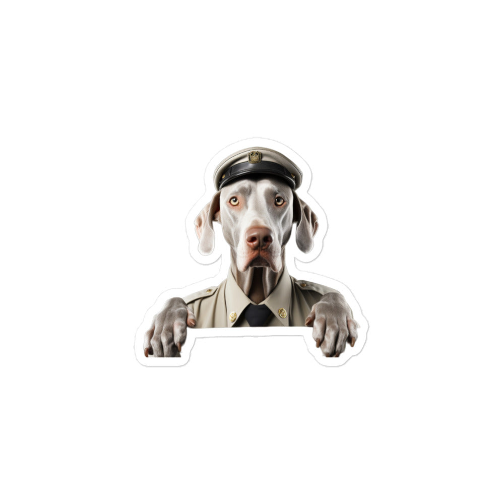 Weimaraner Transit Operator Sticker - Stickerfy.ai