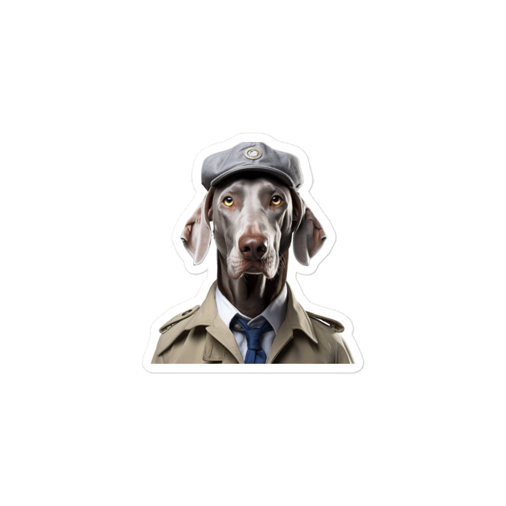 Weimaraner Transit Operator Sticker - Stickerfy.ai