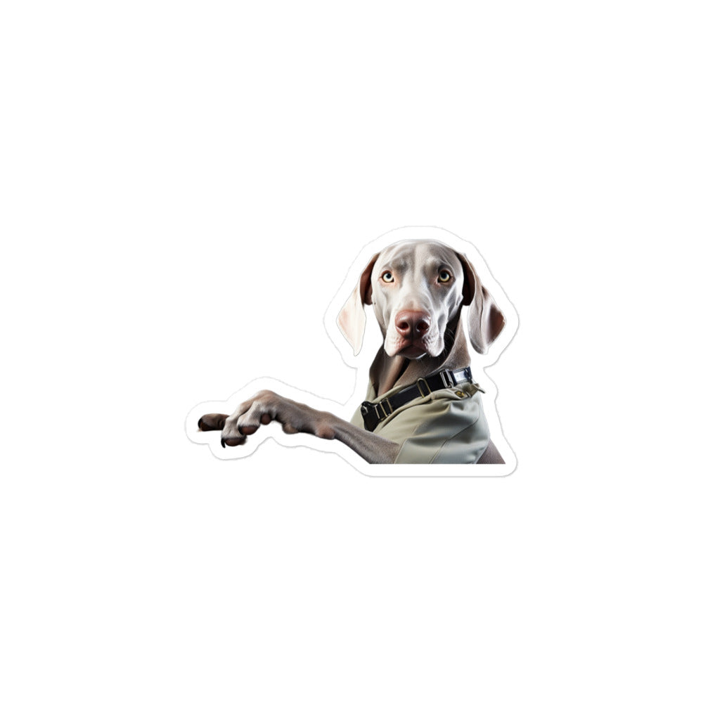 Weimaraner Transit Operator Sticker - Stickerfy.ai