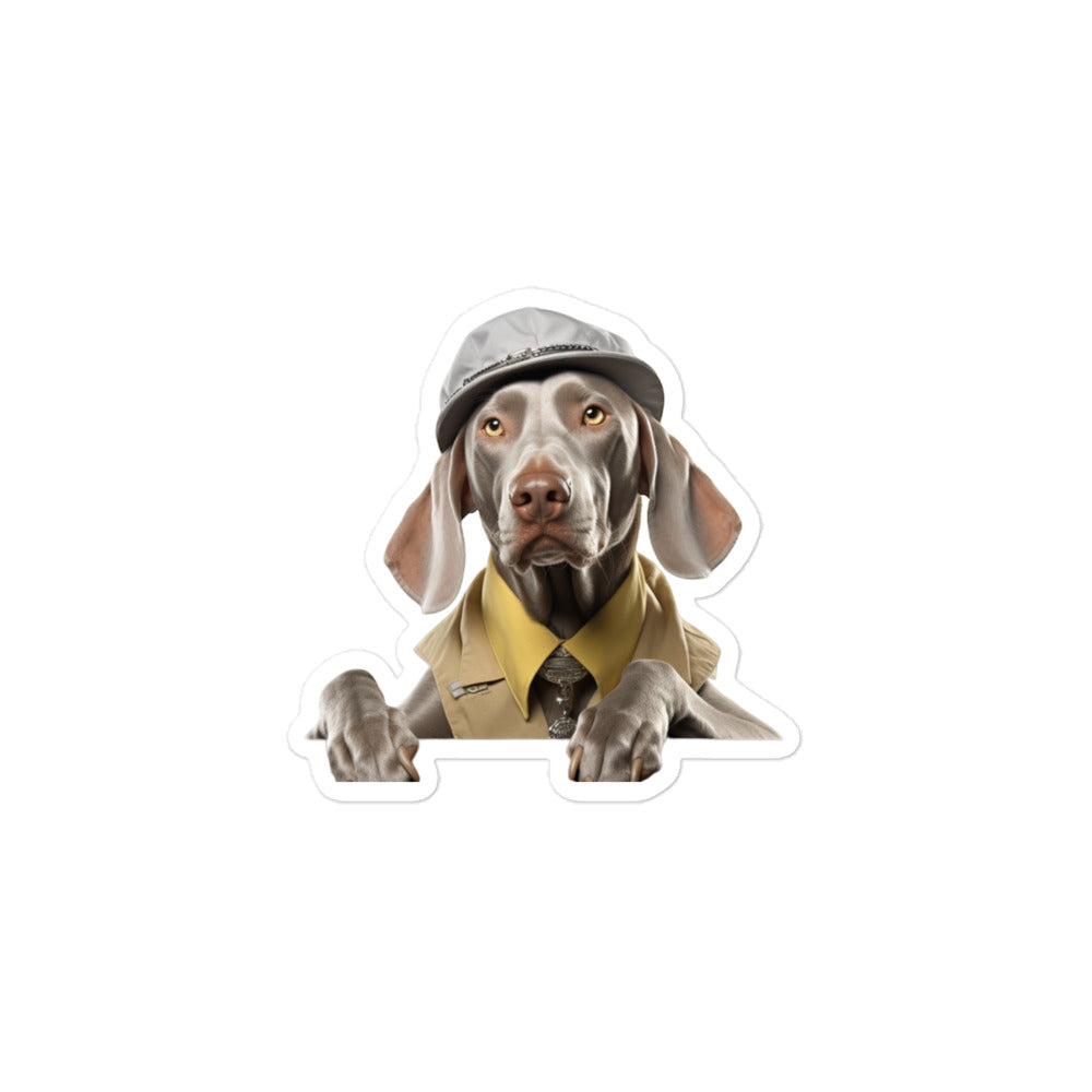 Weimaraner Transit Operator Sticker - Stickerfy.ai