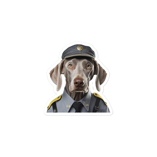 Weimaraner Transit Operator Sticker - Stickerfy.ai