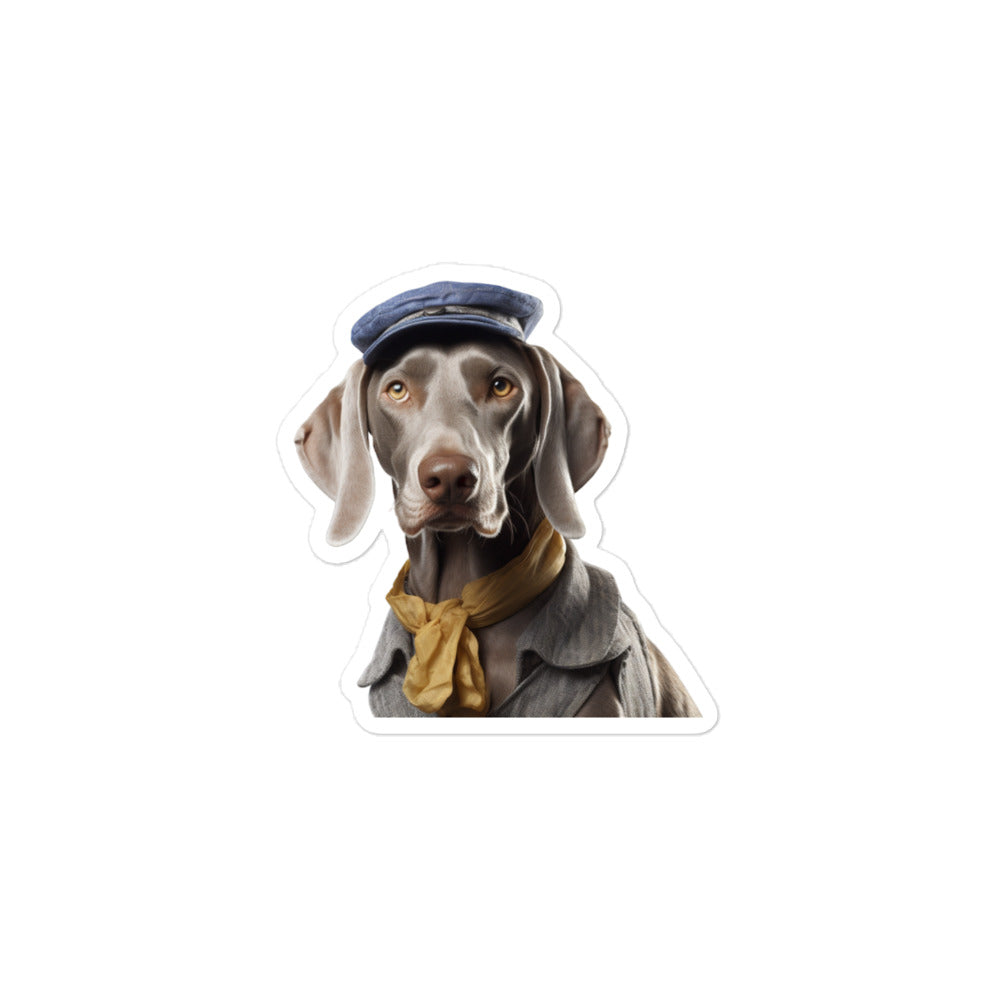 Weimaraner Transit Operator Sticker - Stickerfy.ai