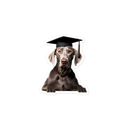Weimaraner Student Sticker - Stickerfy.ai