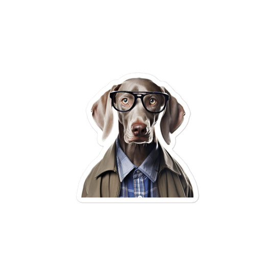 Weimaraner Student Sticker - Stickerfy.ai