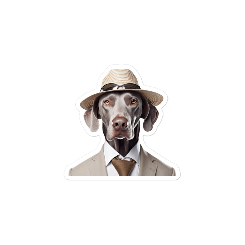 Weimaraner Sales Consultant Sticker - Stickerfy.ai