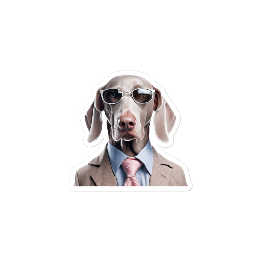 Weimaraner Sales Consultant Sticker - Stickerfy.ai