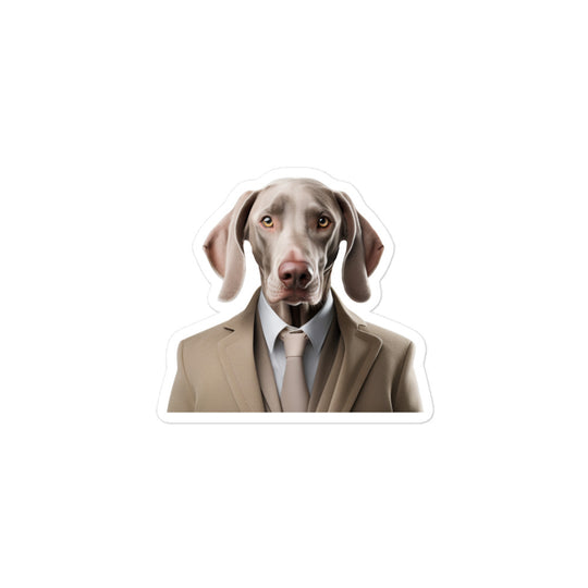 Weimaraner Sales Consultant Sticker - Stickerfy.ai