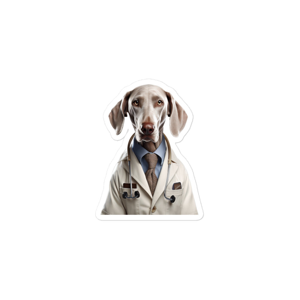 Weimaraner Doctor Sticker - Stickerfy.ai