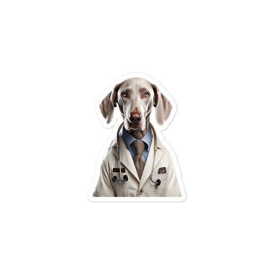 Weimaraner Doctor Sticker - Stickerfy.ai
