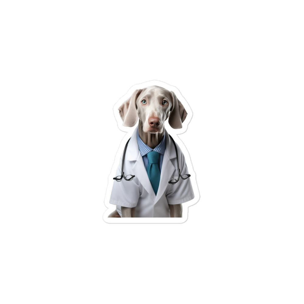 Weimaraner Doctor Sticker - Stickerfy.ai