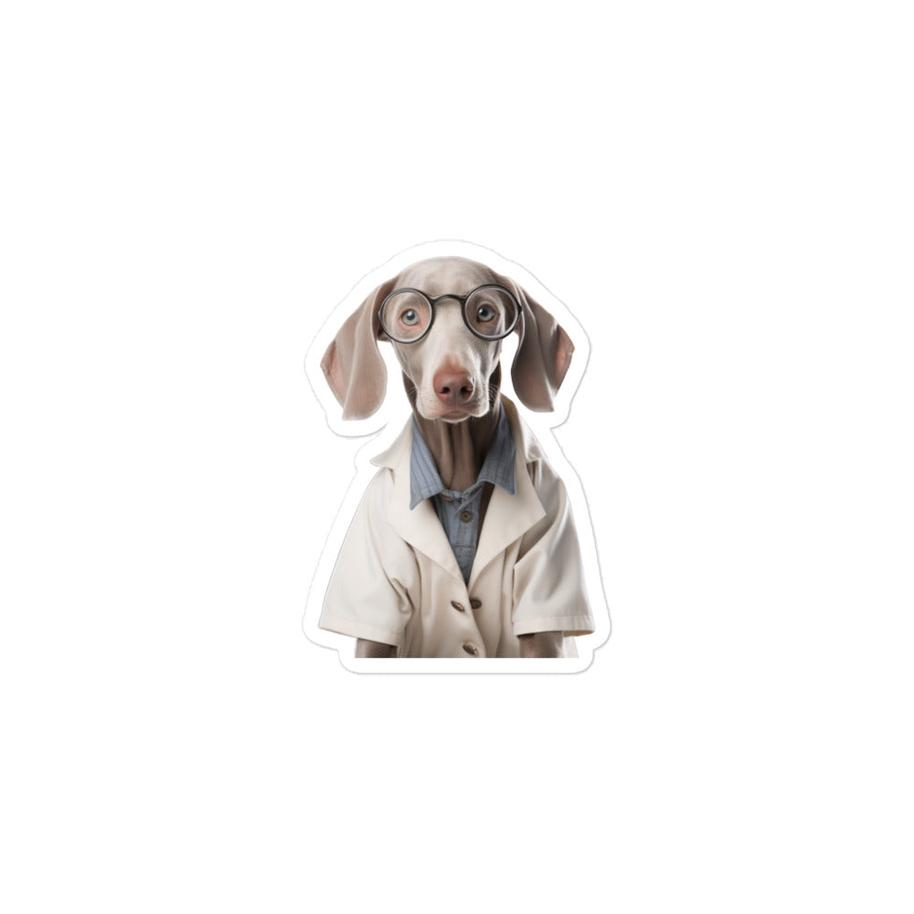 Weimaraner Doctor Sticker - Stickerfy.ai