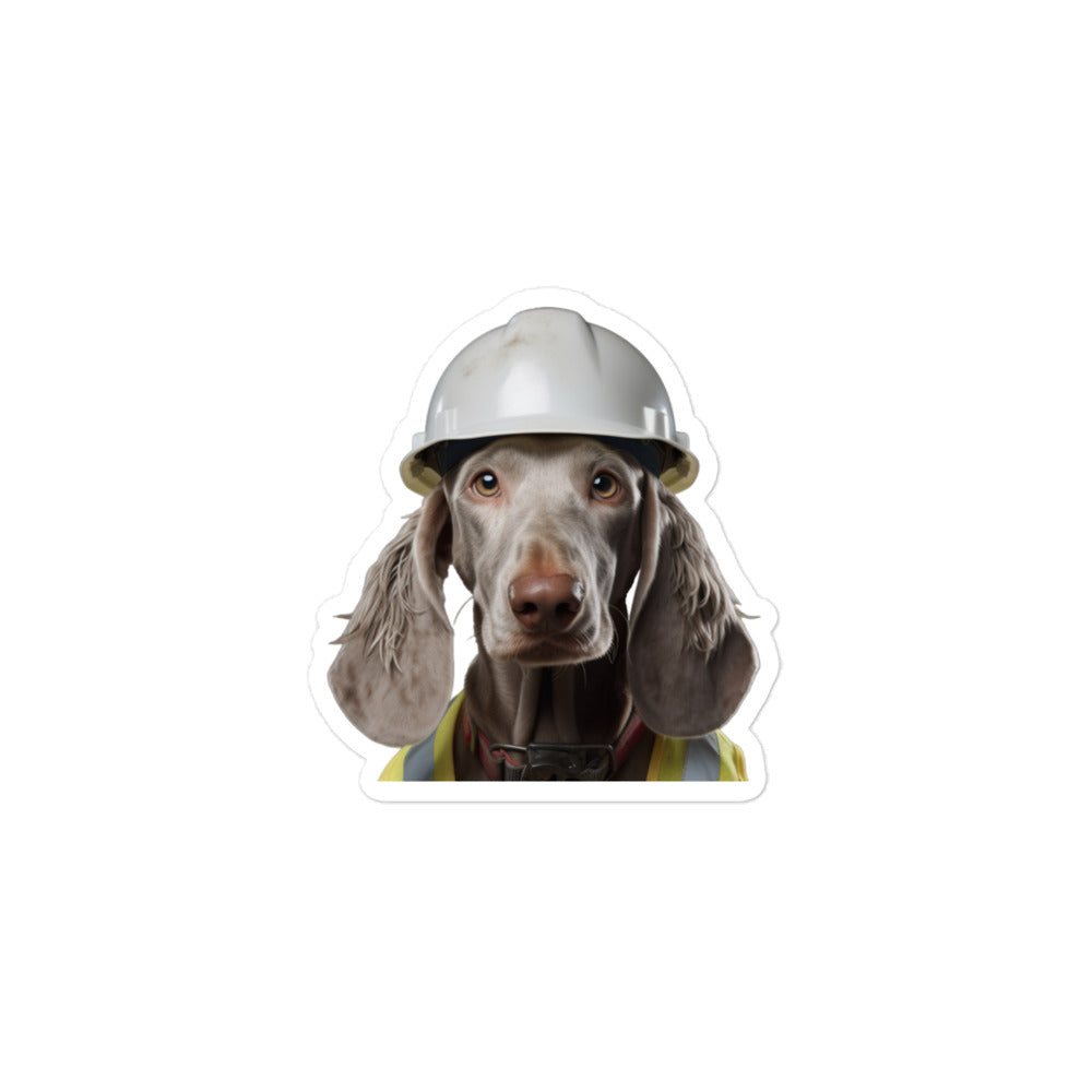 Weimaraner Contractor Sticker - Stickerfy.ai