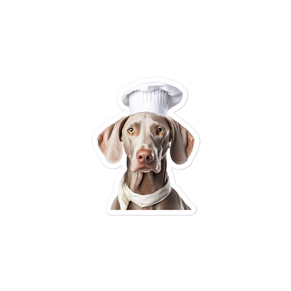 Weimaraner Chef Sticker - Stickerfy.ai