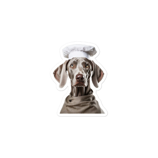 Weimaraner Chef Sticker - Stickerfy.ai