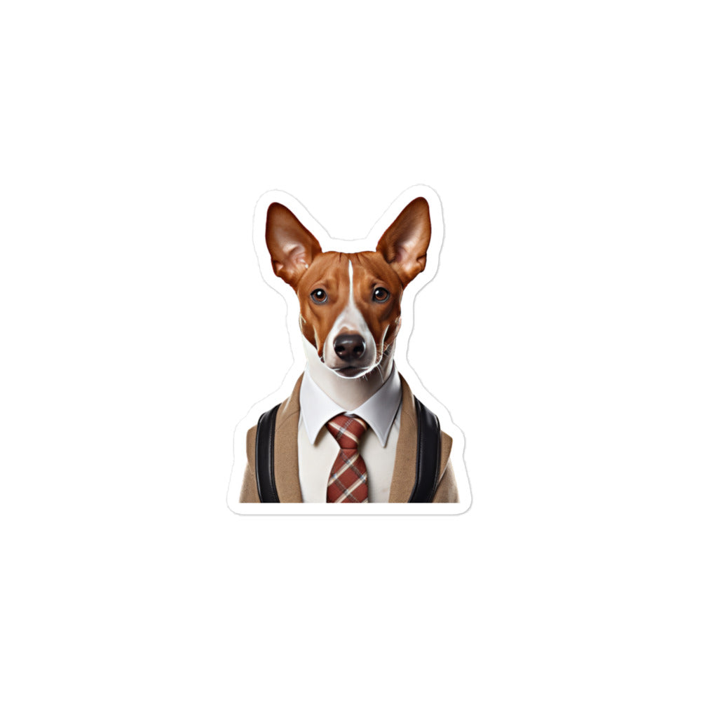 Basenji Student Sticker - Stickerfy.ai