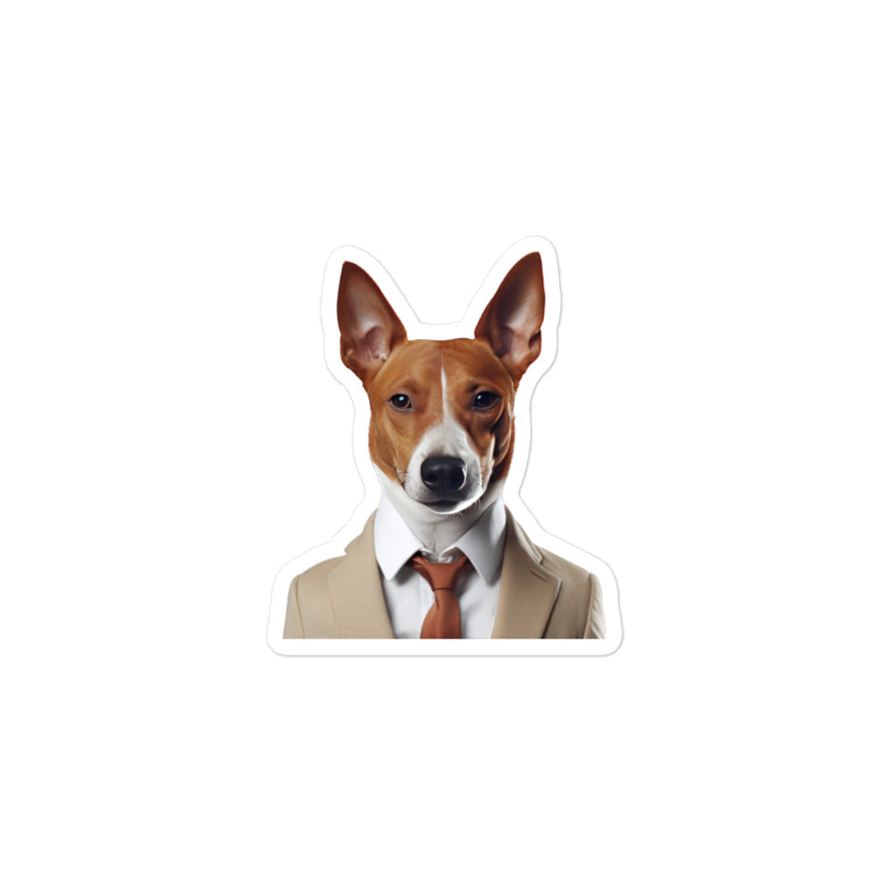 Basenji Sales Consultant Sticker - Stickerfy.ai