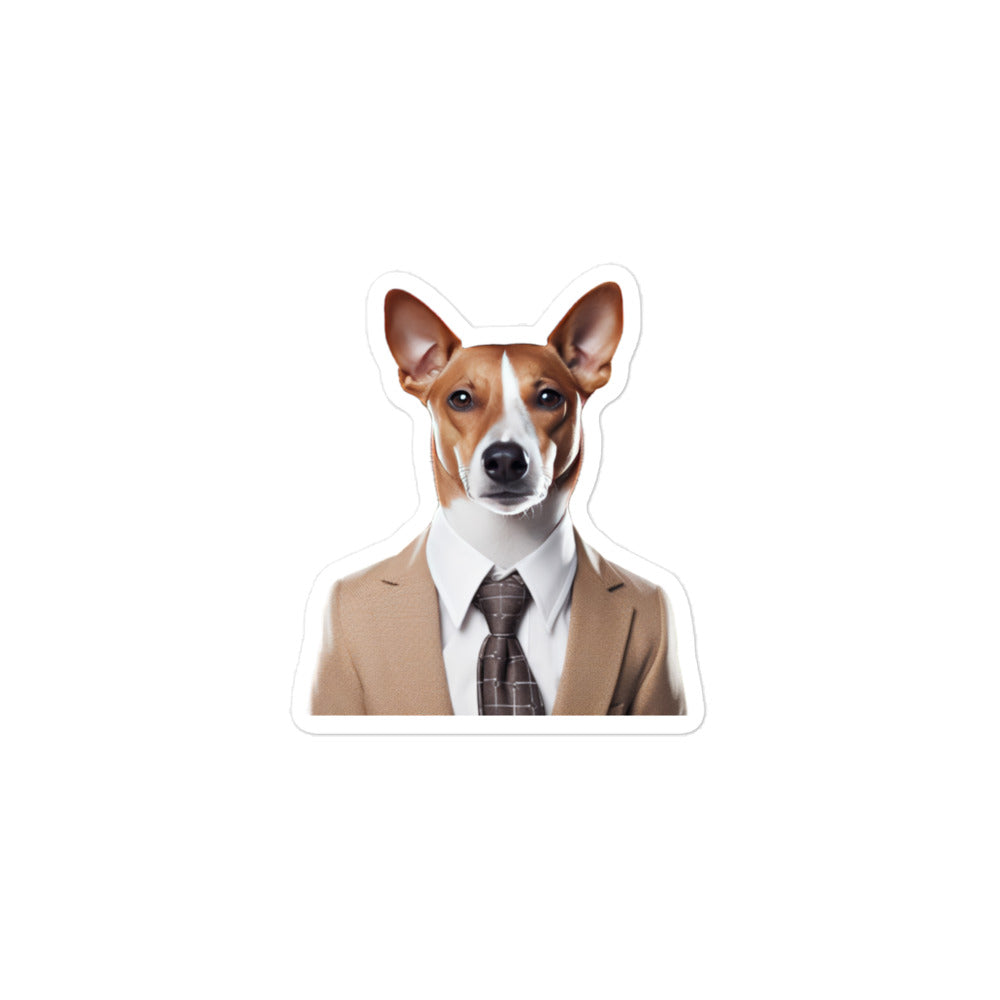 Basenji Sales Consultant Sticker - Stickerfy.ai