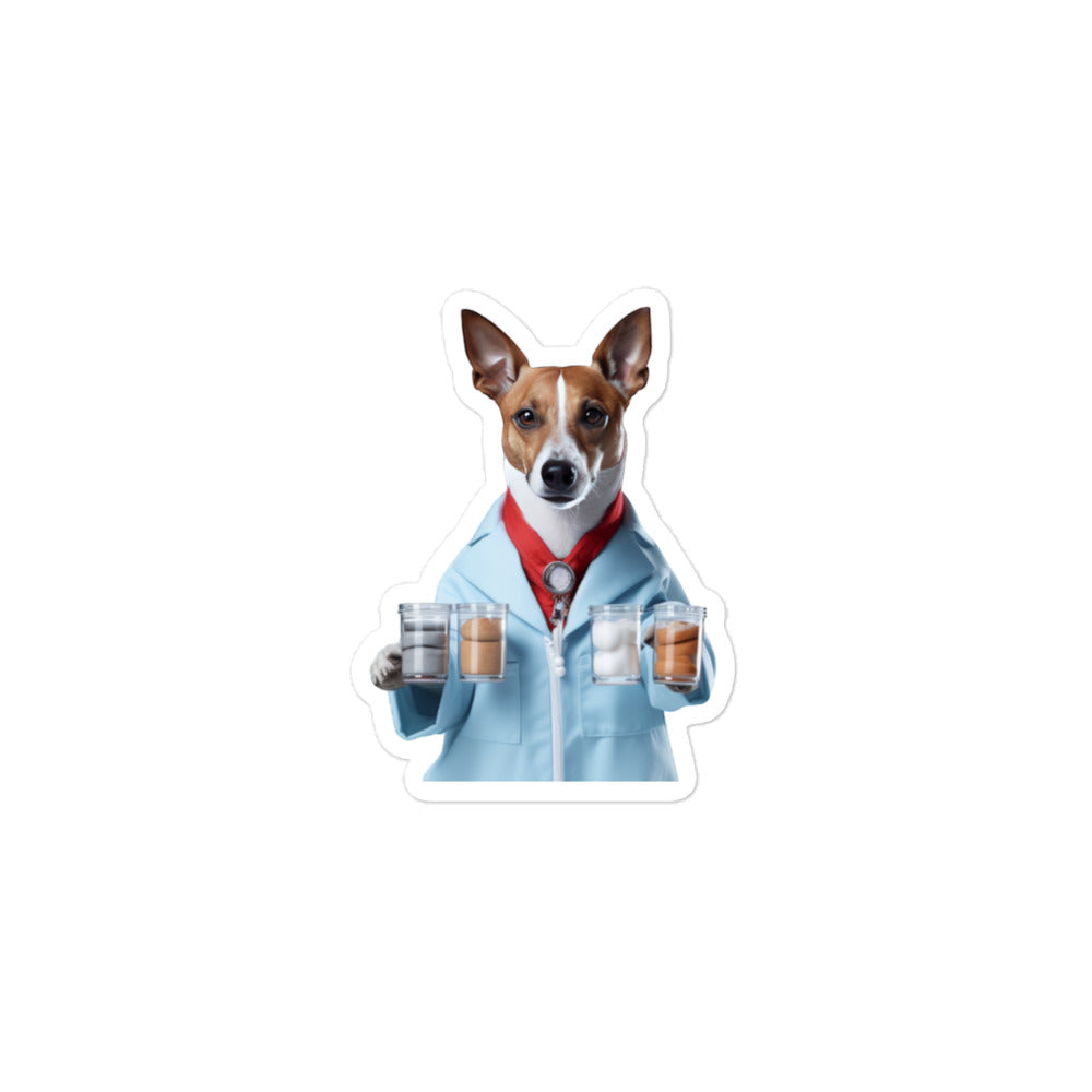 Basenji Pharmacist Sticker - Stickerfy.ai