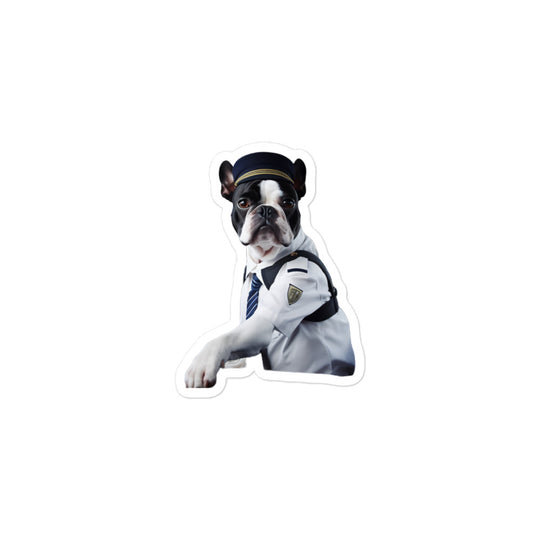 Boston Terrier Transit Operator Sticker - Stickerfy.ai