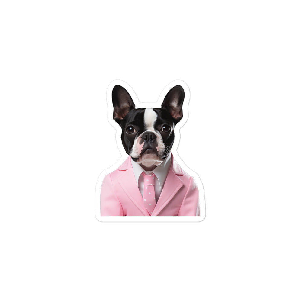 Boston Terrier Sales Consultant Sticker - Stickerfy.ai