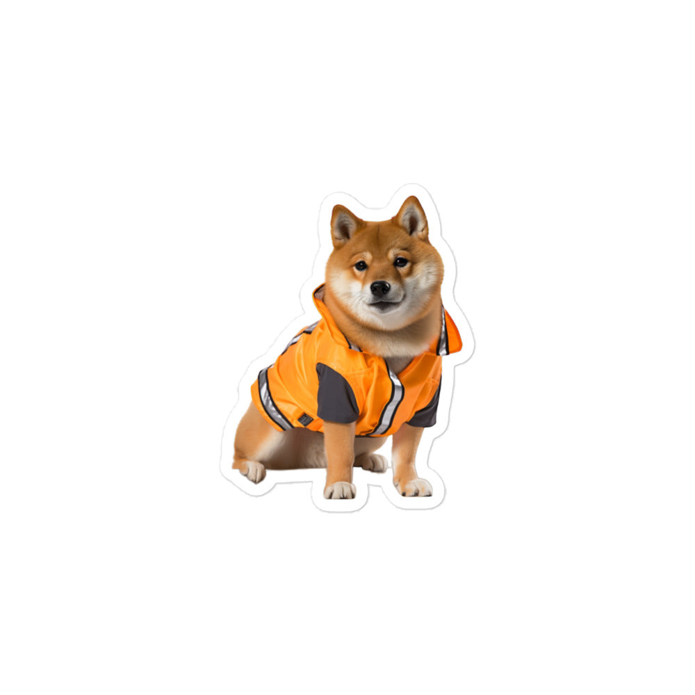 Shiba Inu Transit Operator Sticker - Stickerfy.ai