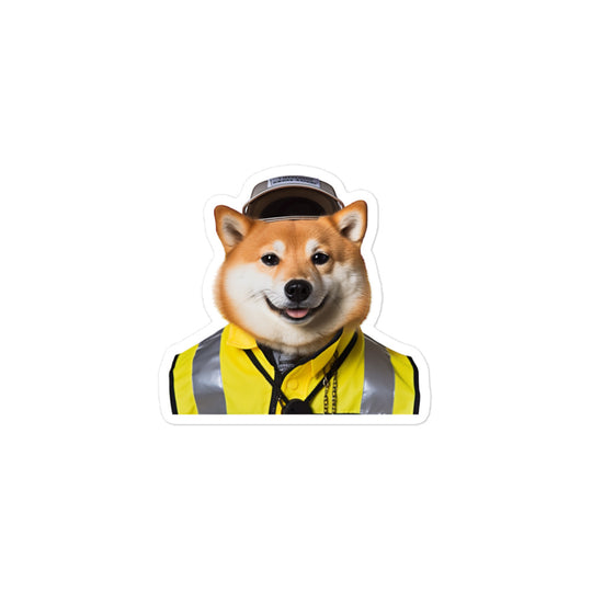 Shiba Inu Transit Operator Sticker - Stickerfy.ai