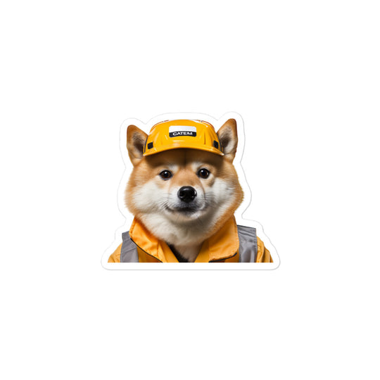 Shiba Inu Transit Operator Sticker - Stickerfy.ai