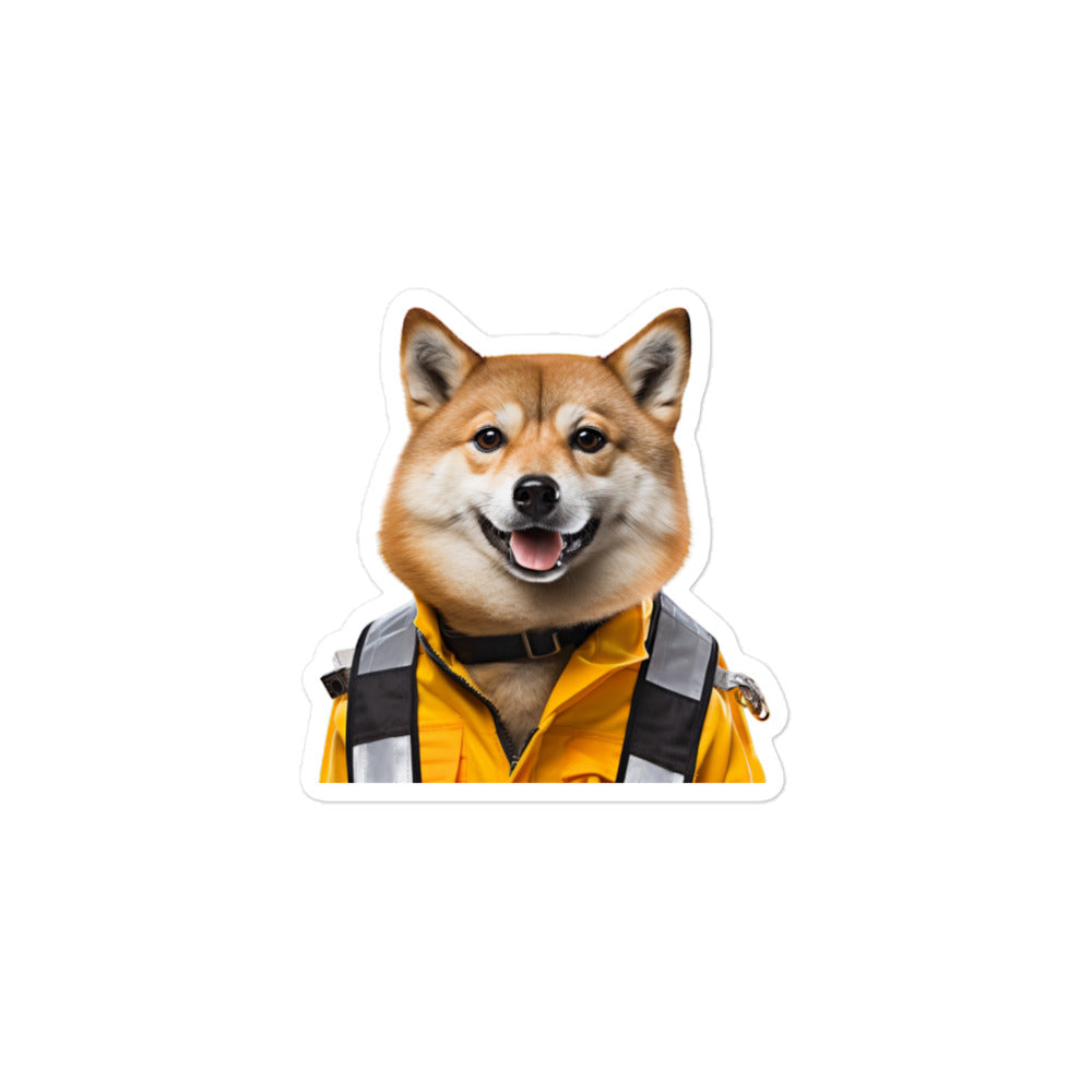 Shiba Inu Transit Operator Sticker - Stickerfy.ai