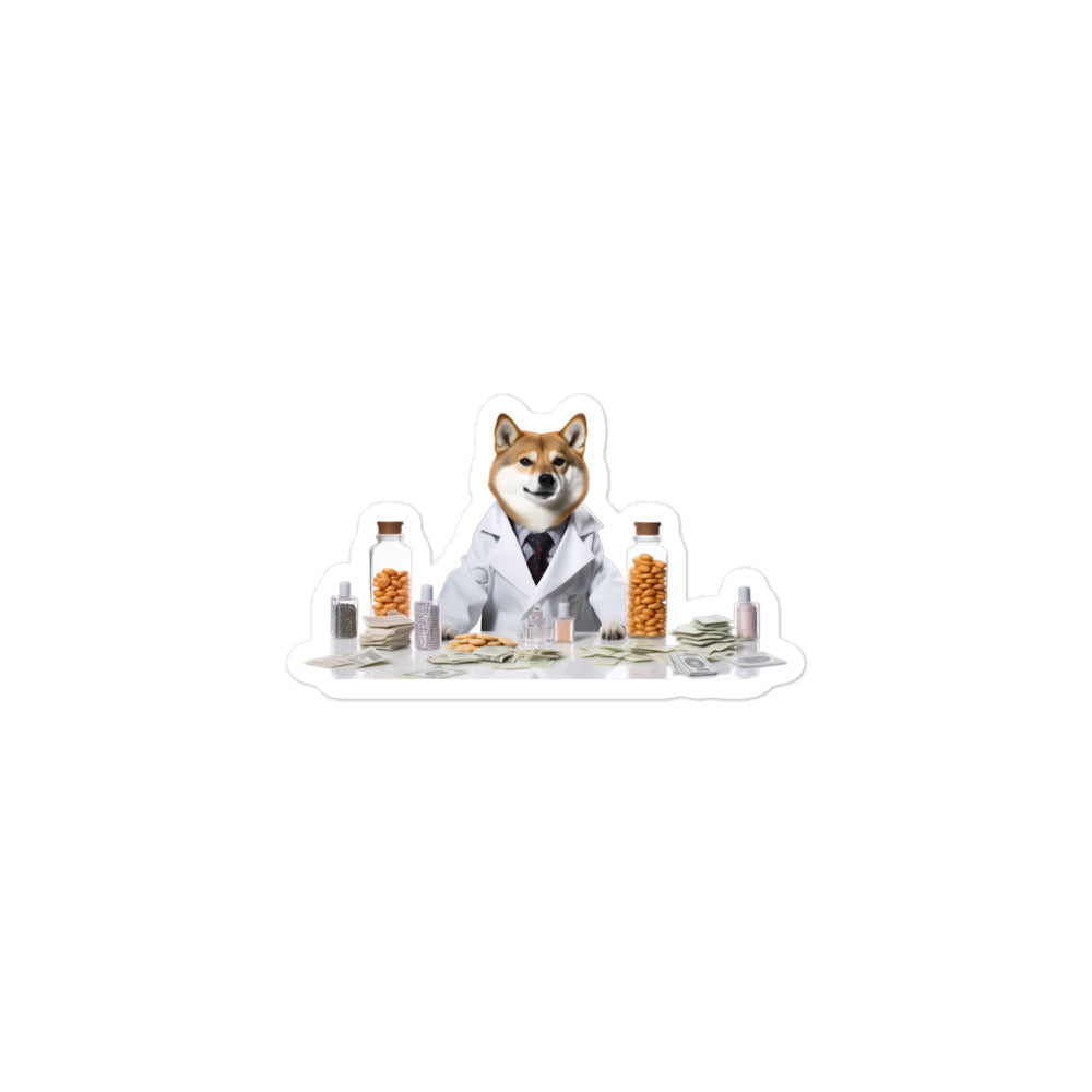 Shiba Inu Pharmacist Sticker - Stickerfy.ai