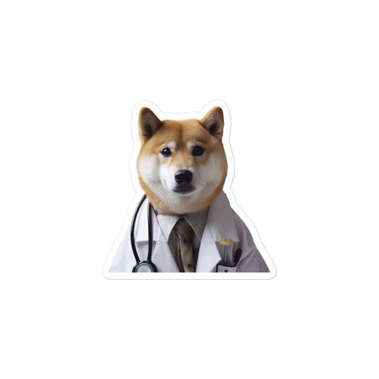 Shiba Inu Doctor Sticker - Stickerfy.ai