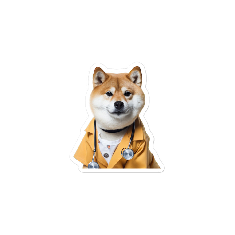 Shiba Inu Doctor Sticker - Stickerfy.ai