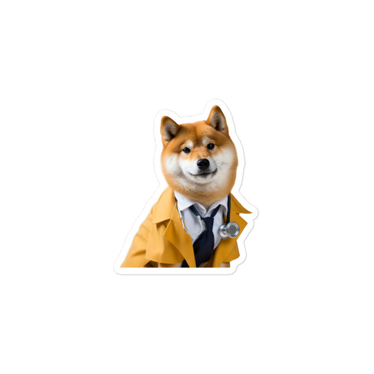 Shiba Inu Doctor Sticker - Stickerfy.ai