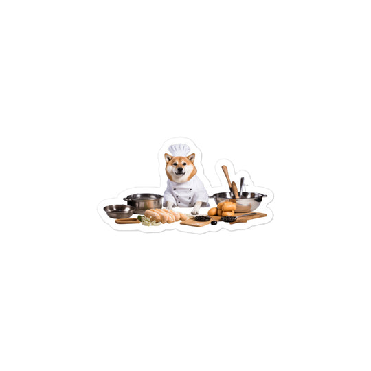 Shiba Inu Chef Sticker - Stickerfy.ai